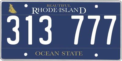 RI license plate 313777