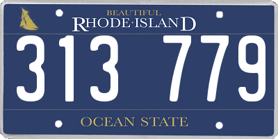 RI license plate 313779