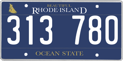 RI license plate 313780