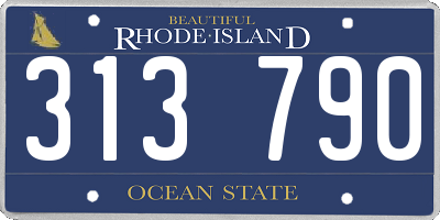 RI license plate 313790