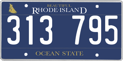 RI license plate 313795