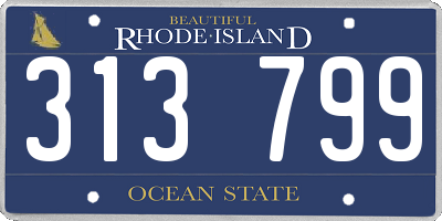RI license plate 313799
