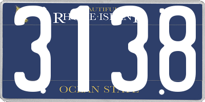 RI license plate 3138