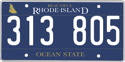 RI license plate 313805