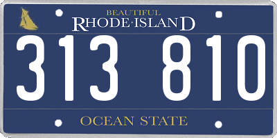 RI license plate 313810