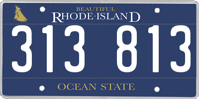 RI license plate 313813