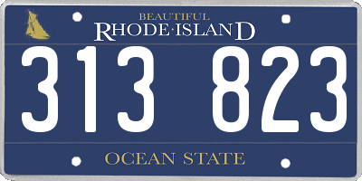 RI license plate 313823