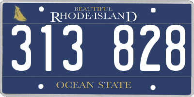 RI license plate 313828