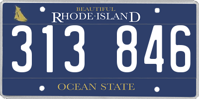 RI license plate 313846