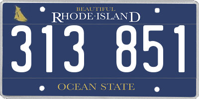 RI license plate 313851