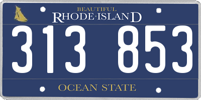 RI license plate 313853