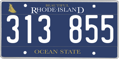 RI license plate 313855