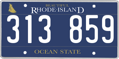 RI license plate 313859