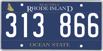 RI license plate 313866