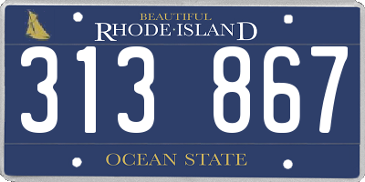 RI license plate 313867