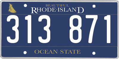 RI license plate 313871