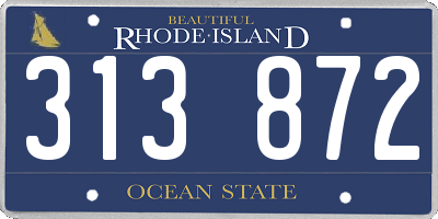 RI license plate 313872