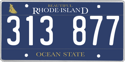 RI license plate 313877