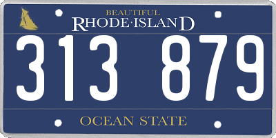 RI license plate 313879