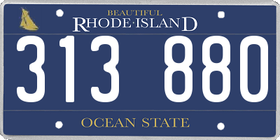 RI license plate 313880