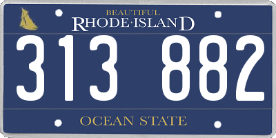 RI license plate 313882