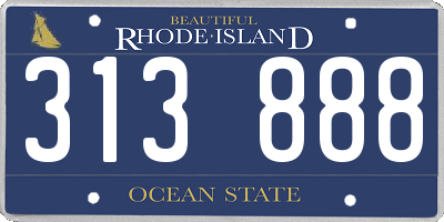 RI license plate 313888