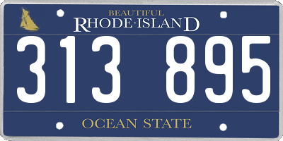 RI license plate 313895