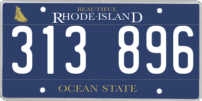 RI license plate 313896