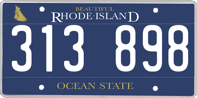 RI license plate 313898