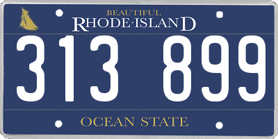 RI license plate 313899