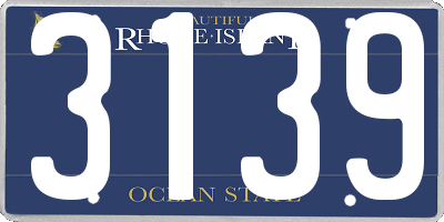 RI license plate 3139