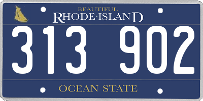 RI license plate 313902
