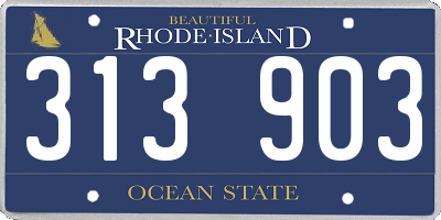 RI license plate 313903