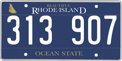 RI license plate 313907