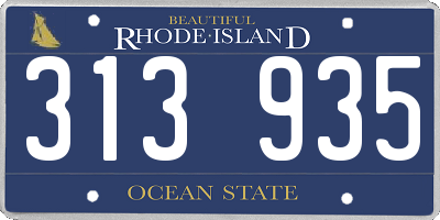 RI license plate 313935