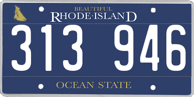 RI license plate 313946