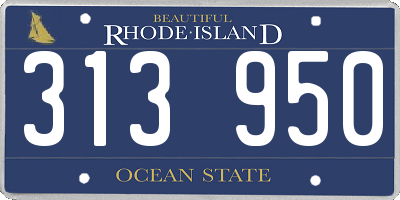 RI license plate 313950