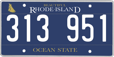 RI license plate 313951