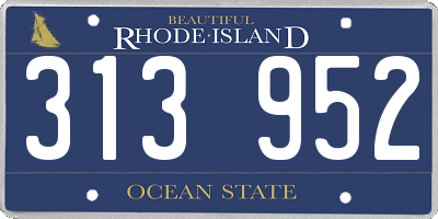 RI license plate 313952