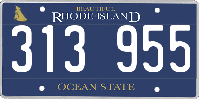 RI license plate 313955