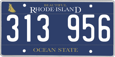RI license plate 313956
