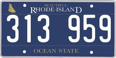 RI license plate 313959