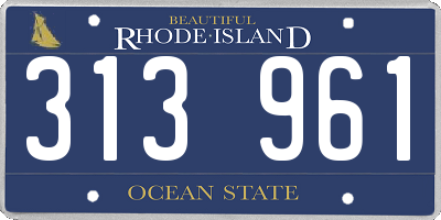 RI license plate 313961