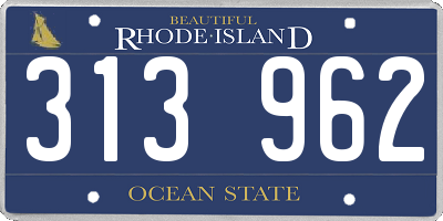 RI license plate 313962
