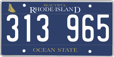 RI license plate 313965