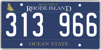 RI license plate 313966