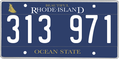 RI license plate 313971