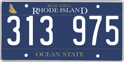 RI license plate 313975