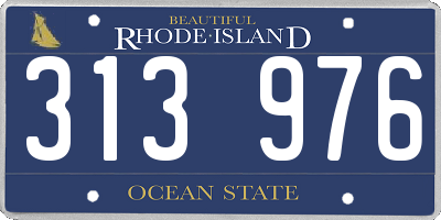 RI license plate 313976