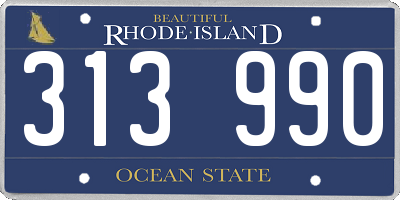 RI license plate 313990